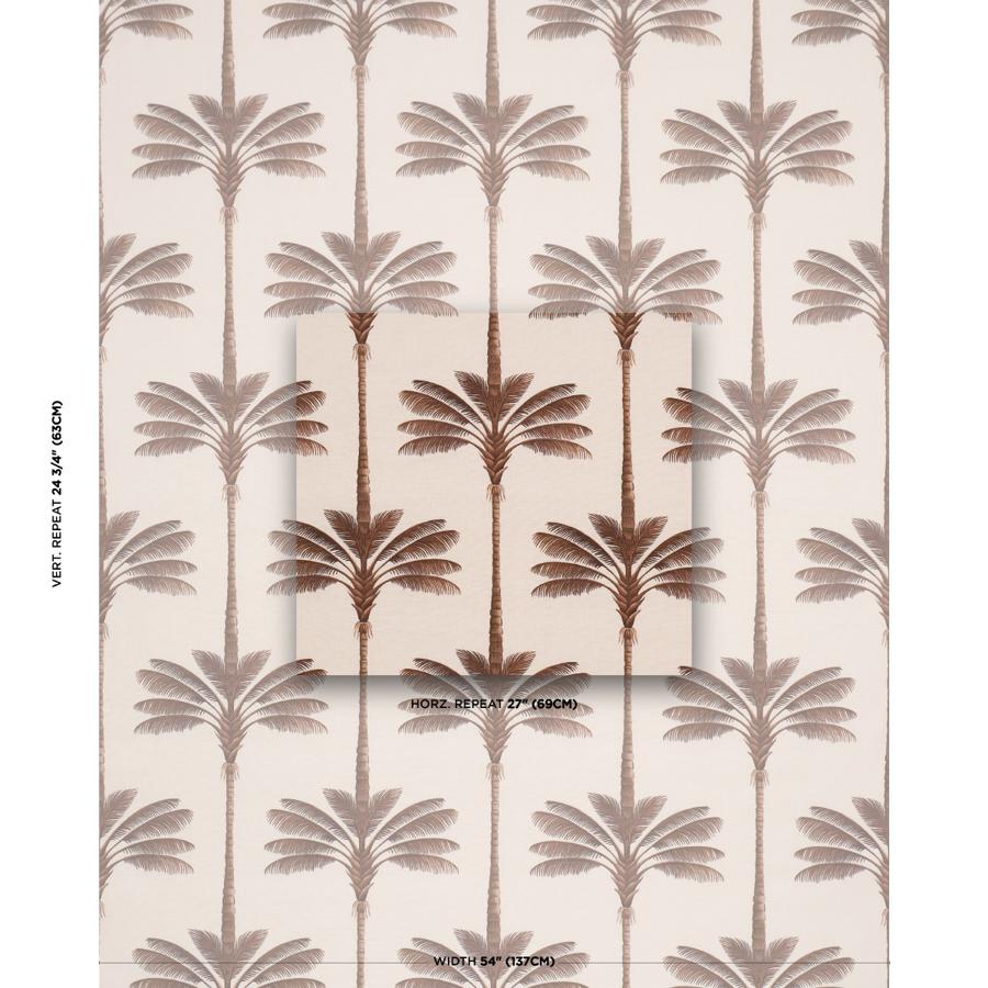 Purchase 182821 | A Palm Is A Palm Print, Chocolate Meets Tobacco - Schumacher Fabric