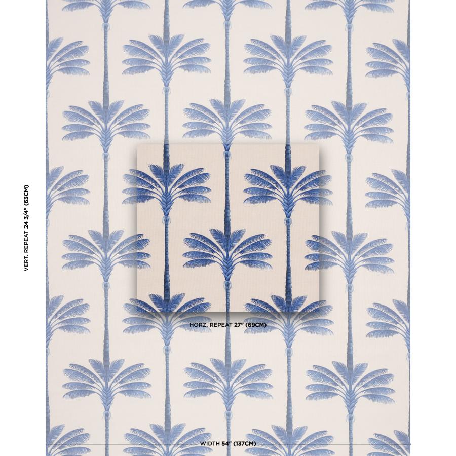 Purchase 182822 | A Palm Is A Palm Print, Indigo Palm Grove - Schumacher Fabric