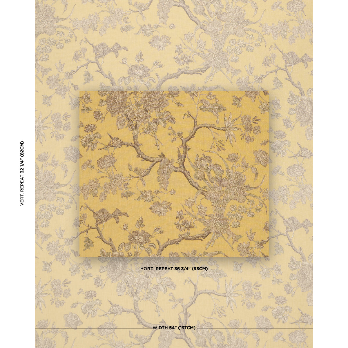 Purchase 182831 | Inverness Garden, Buttercup - Schumacher Fabric