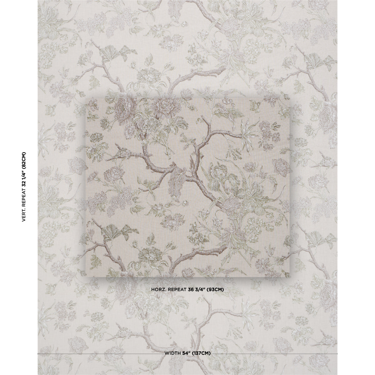 Purchase 182832 | Inverness Garden, Ivory - Schumacher Fabric