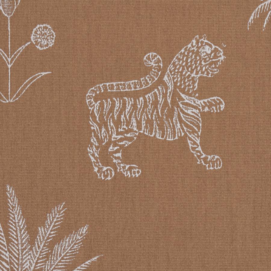 Purchase 182840 | Tiger Palm Silhouette Outdoor, Mediterrean Spice - Schumacher Fabric