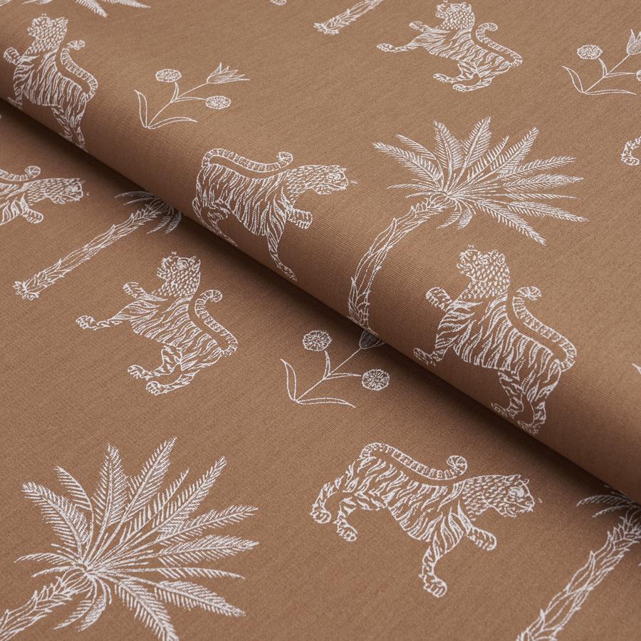 Purchase 182840 | Tiger Palm Silhouette Outdoor, Mediterrean Spice - Schumacher Fabric