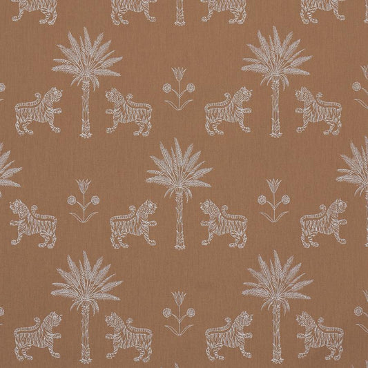 Purchase 182840 | Tiger Palm Silhouette Outdoor, Mediterrean Spice - Schumacher Fabric