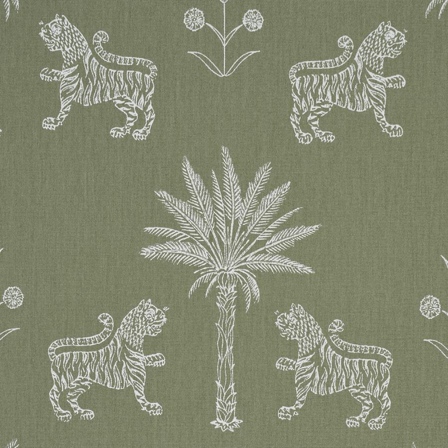 Purchase 182841 | Tiger Palm Silhouette Outdoor, Sage - Schumacher Fabric