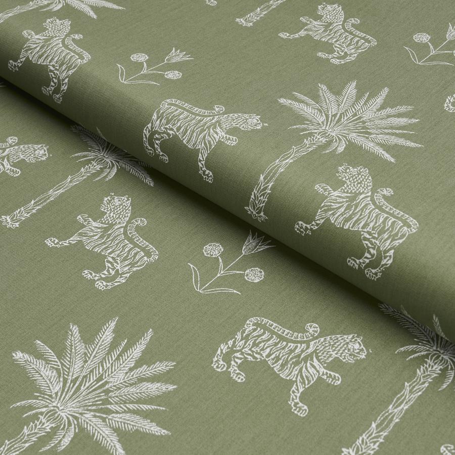 Purchase 182841 | Tiger Palm Silhouette Outdoor, Sage - Schumacher Fabric