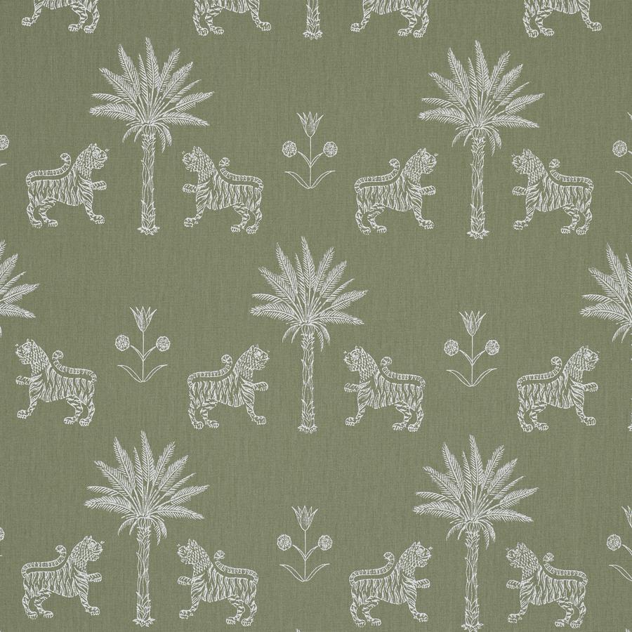 Purchase 182841 | Tiger Palm Silhouette Outdoor, Sage - Schumacher Fabric
