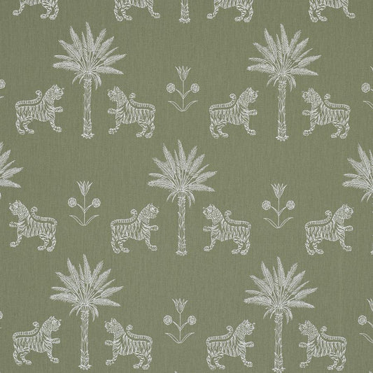Purchase 182841 | Tiger Palm Silhouette Outdoor, Sage - Schumacher Fabric