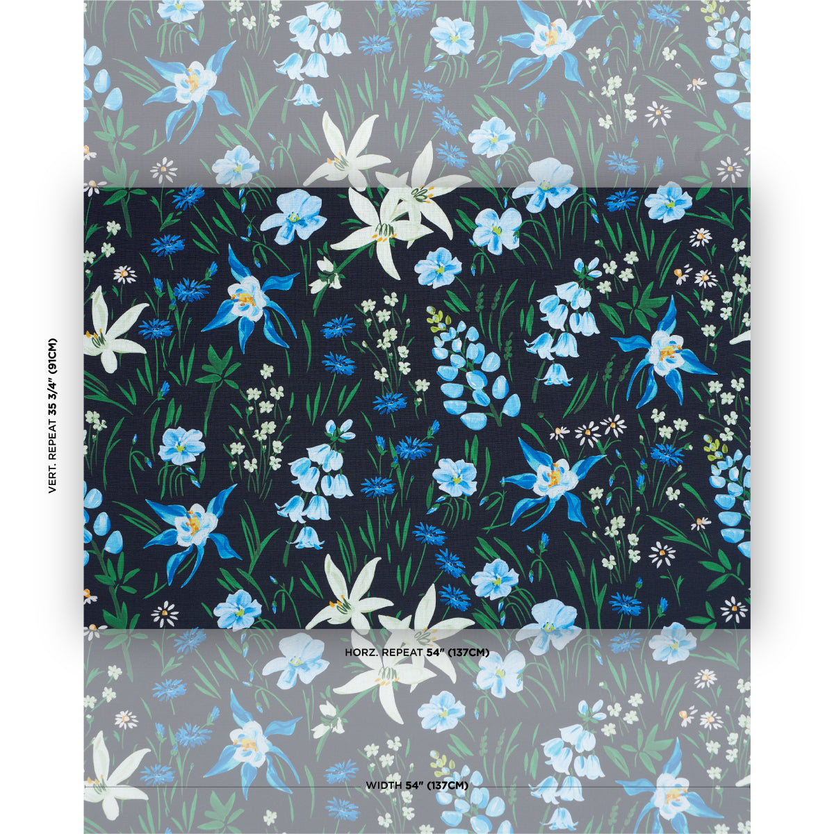 Purchase 182850 | Oz Floral, Ebony - Schumacher Fabric