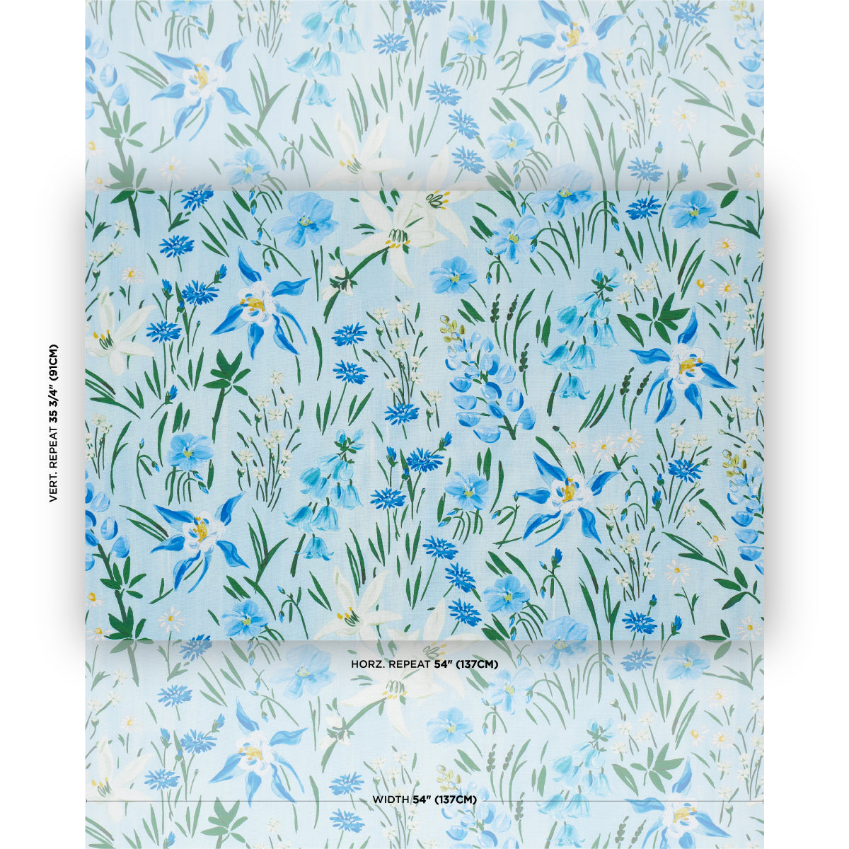 Purchase 182851 | Oz Floral, Sky - Schumacher Fabric