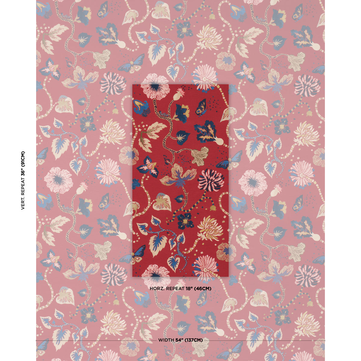 Purchase 182882 | Gloriette, Red - Schumacher Fabric