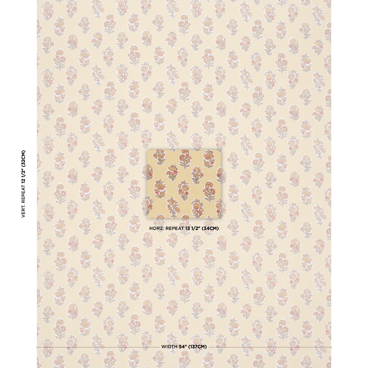 Purchase 182890 | Anessa Hand Screen Print, Yellow - Schumacher Fabric