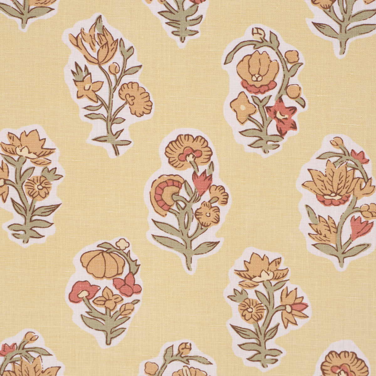 Purchase 182890 | Anessa Hand Screen Print, Yellow - Schumacher Fabric