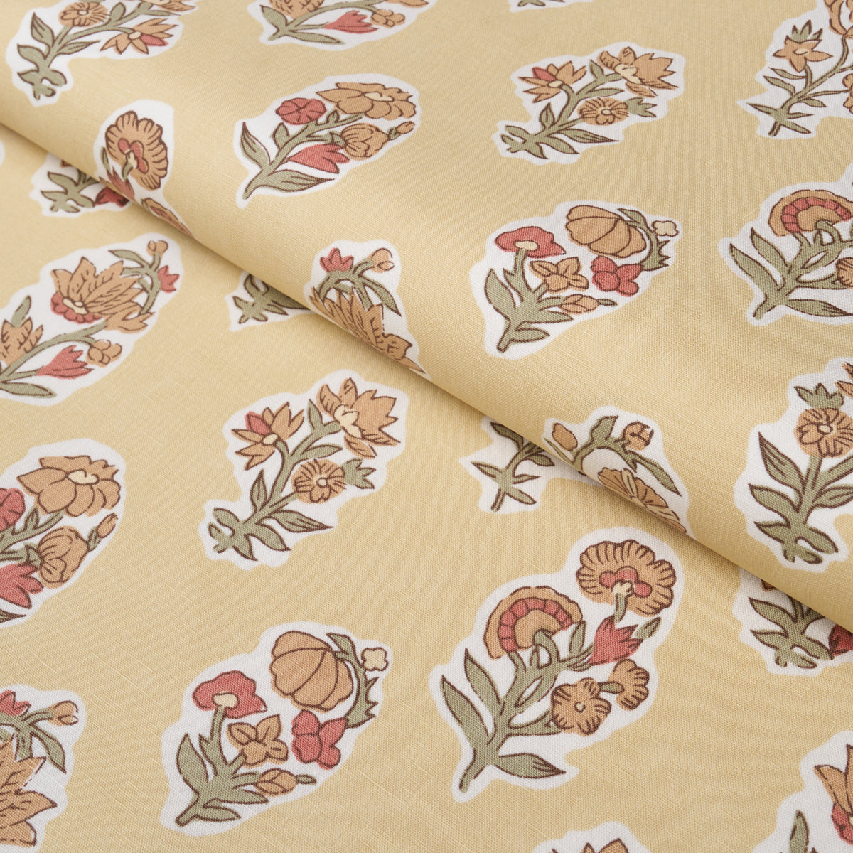 Purchase 182890 | Anessa Hand Screen Print, Yellow - Schumacher Fabric