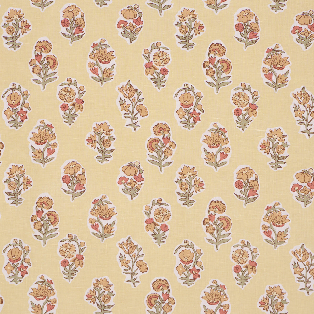 Purchase 182890 | Anessa Hand Screen Print, Yellow - Schumacher Fabric