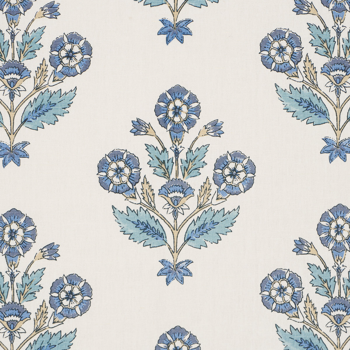 Purchase 182910 | Dalila Hand-Screen Print, Blue - Schumacher Fabric