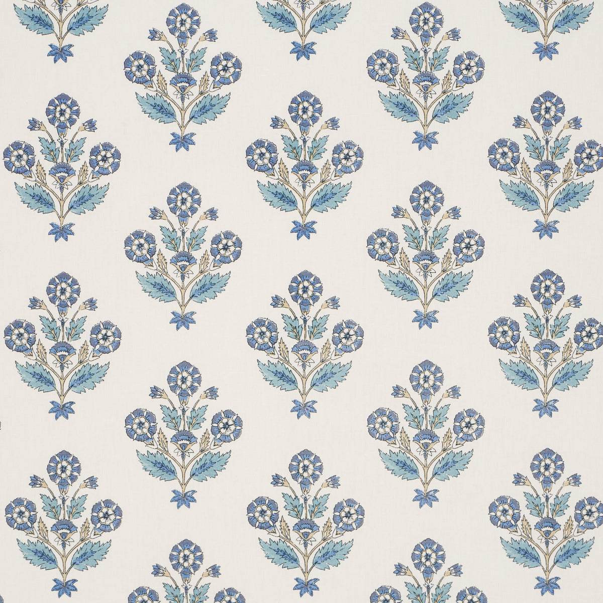 Purchase 182910 | Dalila Hand-Screen Print, Blue - Schumacher Fabric