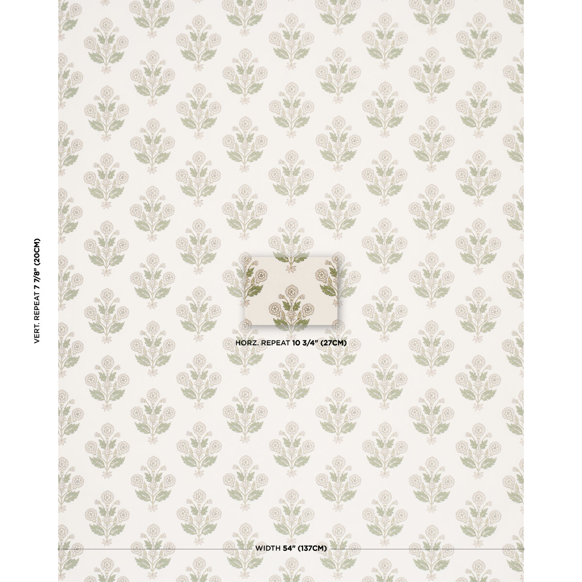 Purchase 182911 | Dalila Hand-Screen Print, Green - Schumacher Fabric