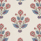 Purchase 182912 | Dalila Hand-Screen Print, Red & Blue - Schumacher Fabric