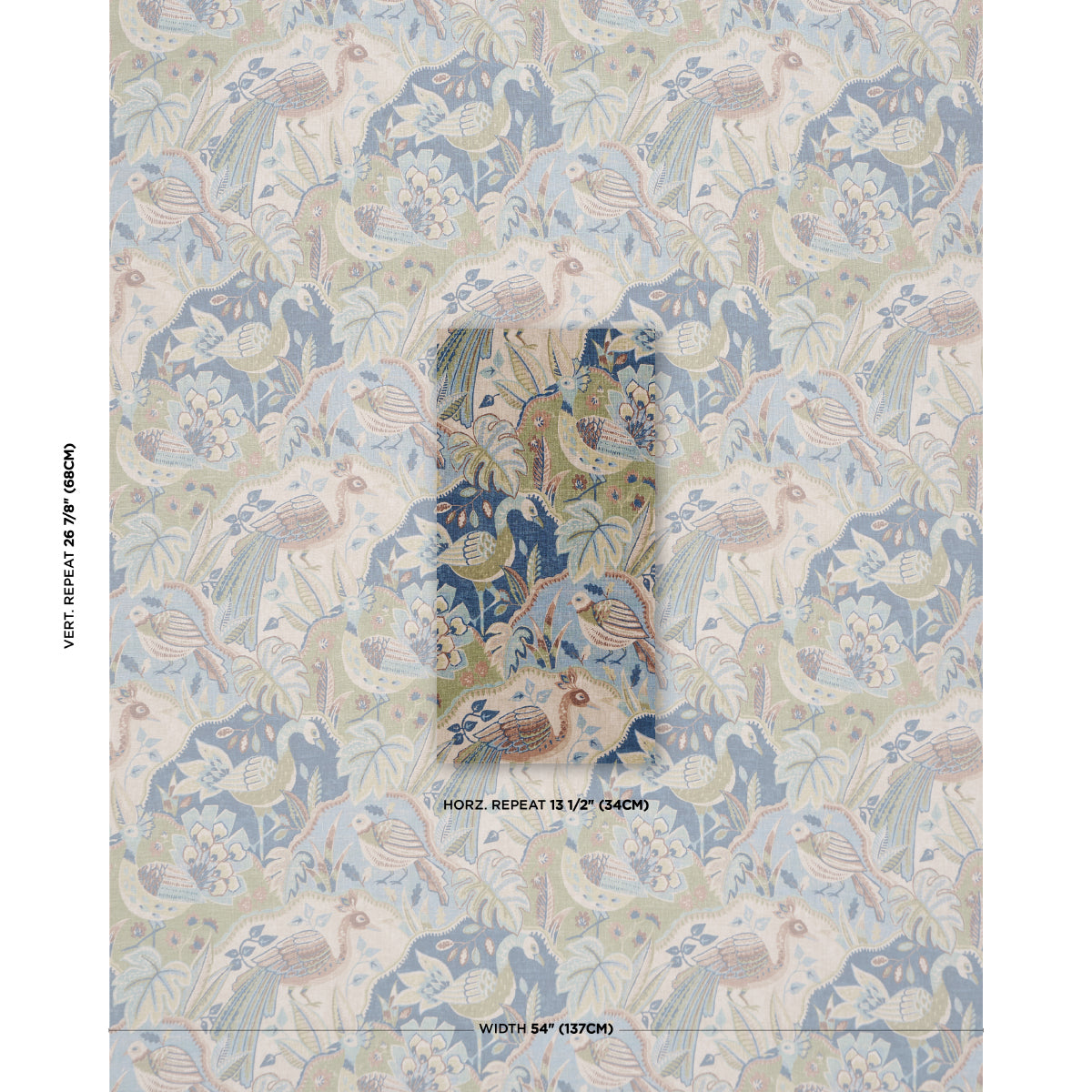 Purchase 182932 | Soraya, Blue - Schumacher Fabric
