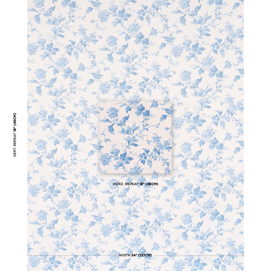 Purchase 182941 | Blomslinga, Blue And White - Schumacher Fabric