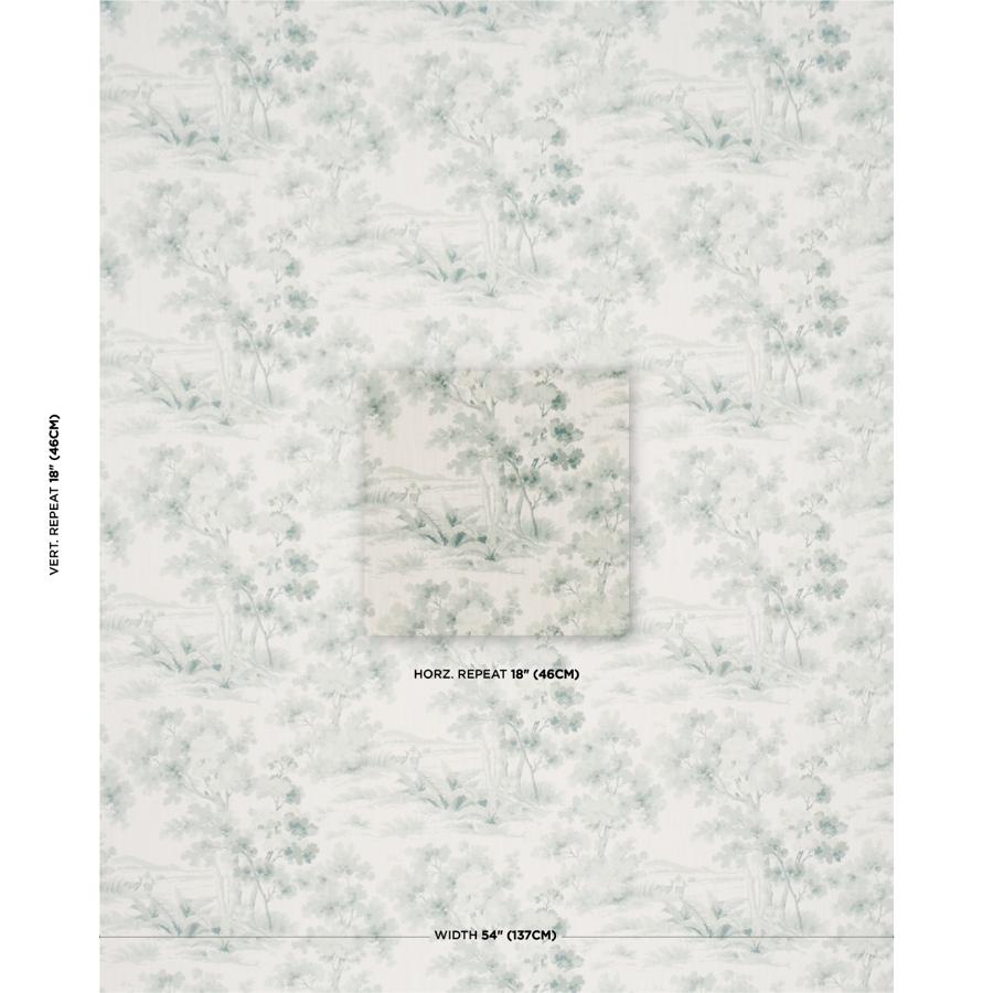 Purchase 182960 | Countryside Morning, Green - Schumacher Fabric