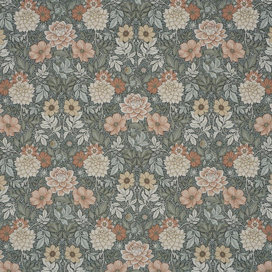 Purchase 182970 | Dahlia Garden, Green - Schumacher Fabric