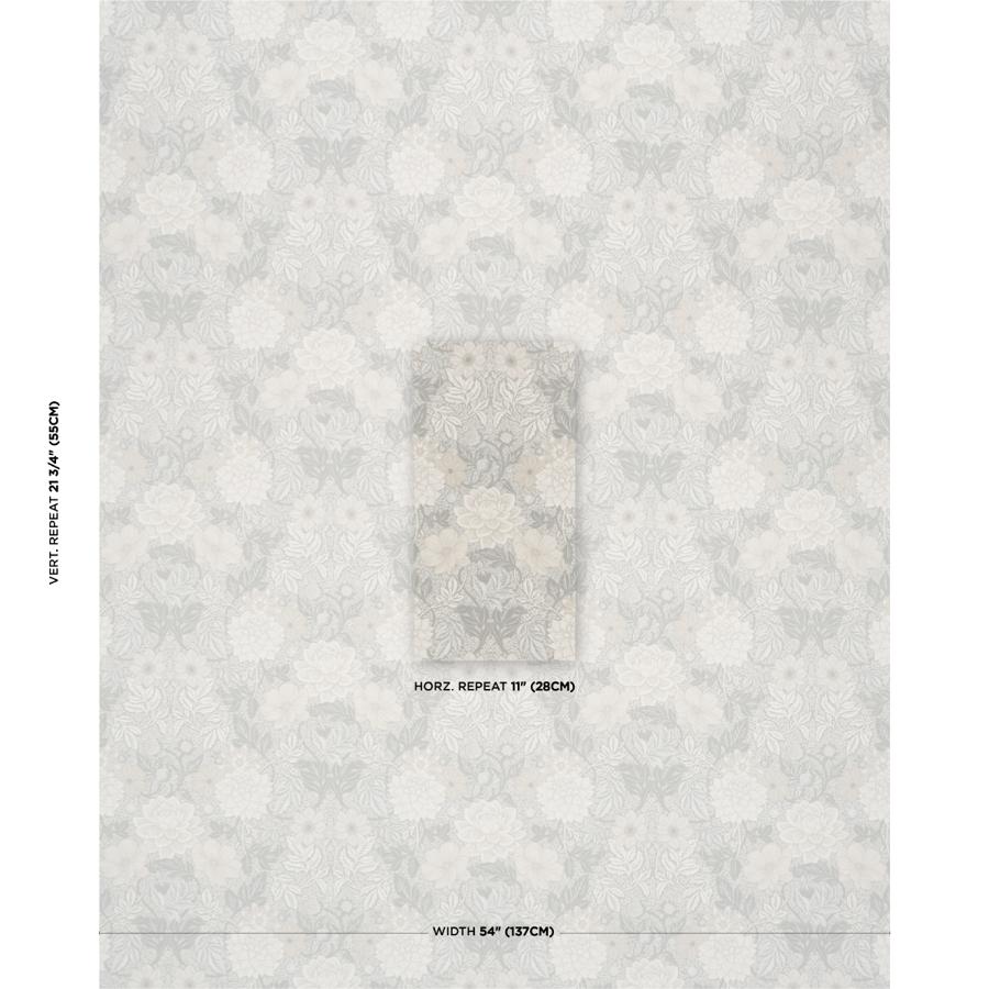 Purchase 182971 | Dahlia Garden, Natural - Schumacher Fabric