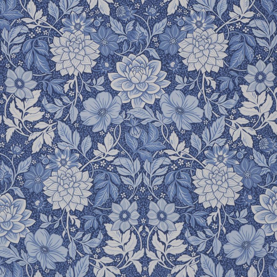 Purchase 182972 | Dahlia Garden, Blue And White - Schumacher Fabric