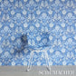 Purchase 182972 | Dahlia Garden, Blue And White - Schumacher Fabric