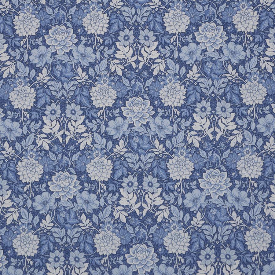 Purchase 182972 | Dahlia Garden, Blue And White - Schumacher Fabric