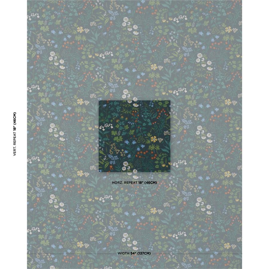 Purchase 182981 | Flora, Spruce - Schumacher Fabric