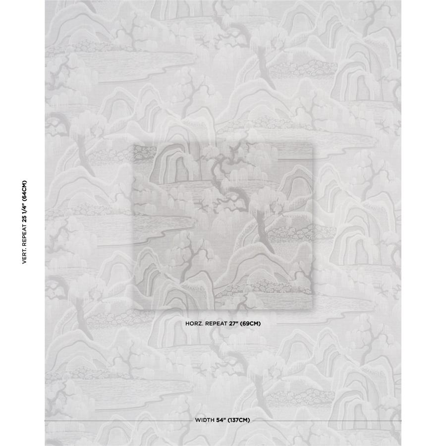 Purchase 183011 | Indigo Garden, Grey - Schumacher Fabric