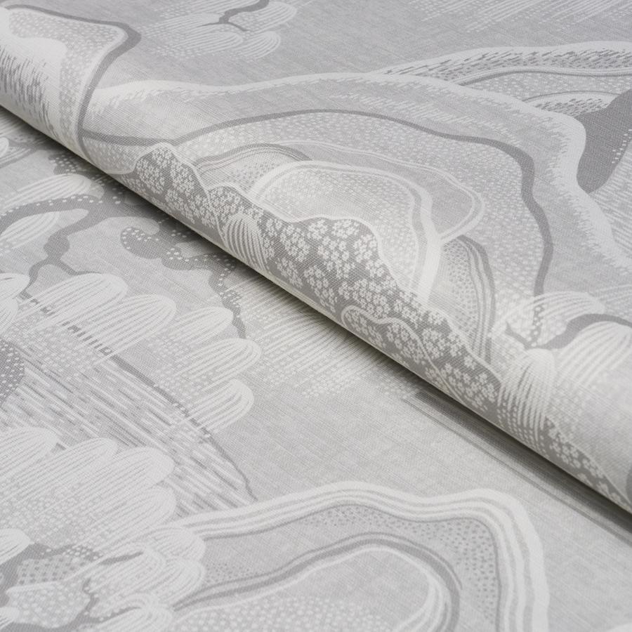 Purchase 183011 | Indigo Garden, Grey - Schumacher Fabric
