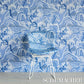 Purchase 183012 | Indigo Garden, Blue And White - Schumacher Fabric