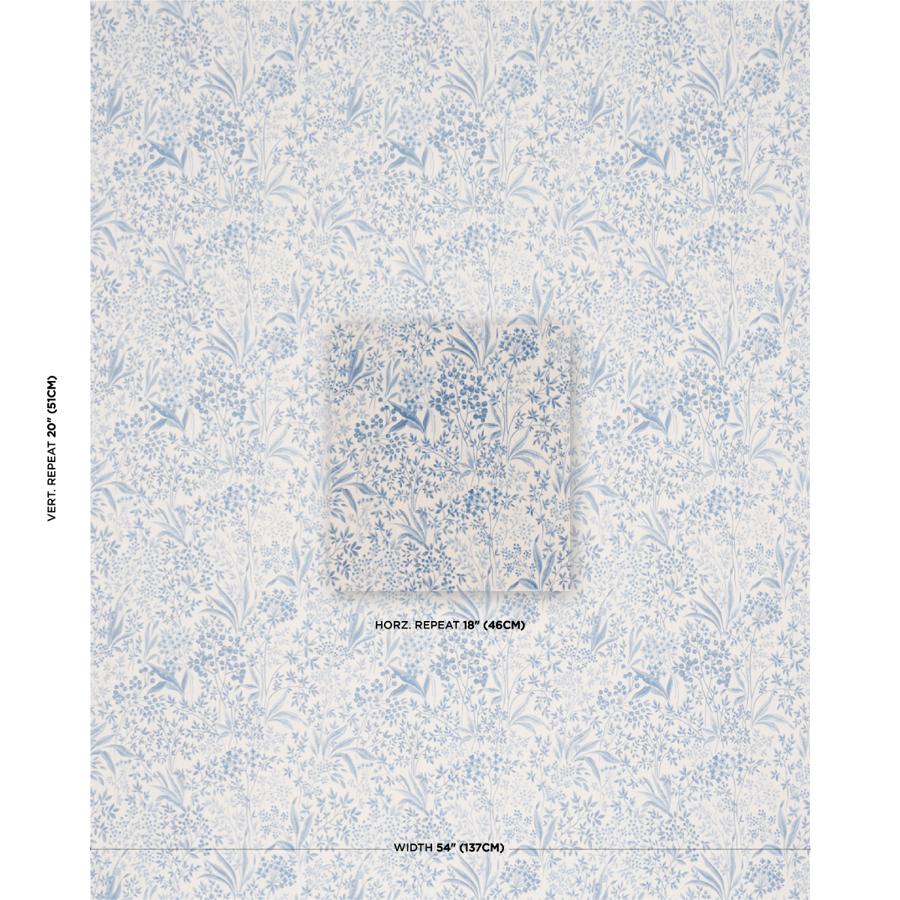 Purchase 183022 | Nocturne, Blue And White - Schumacher Fabric