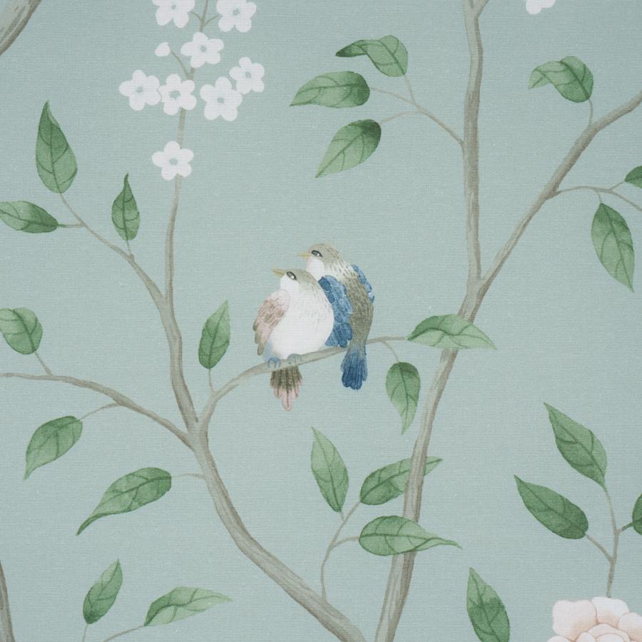 Purchase 183030 | Paradise Birds, Mineral - Schumacher Fabric