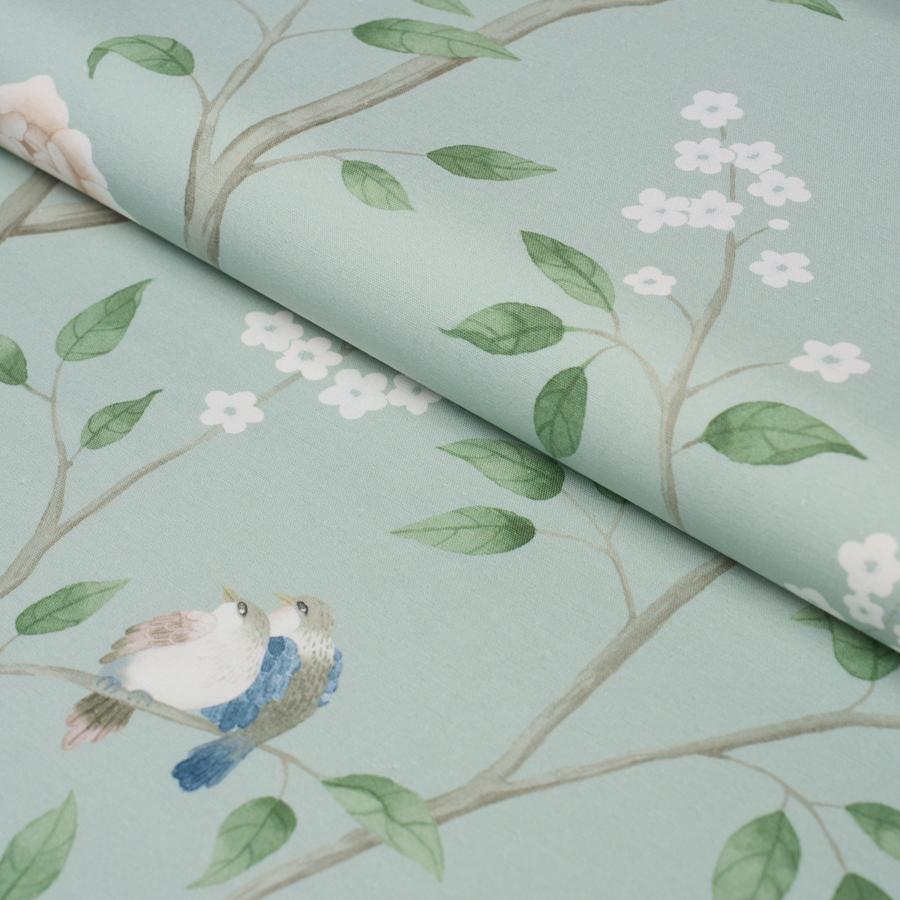 Purchase 183030 | Paradise Birds, Mineral - Schumacher Fabric