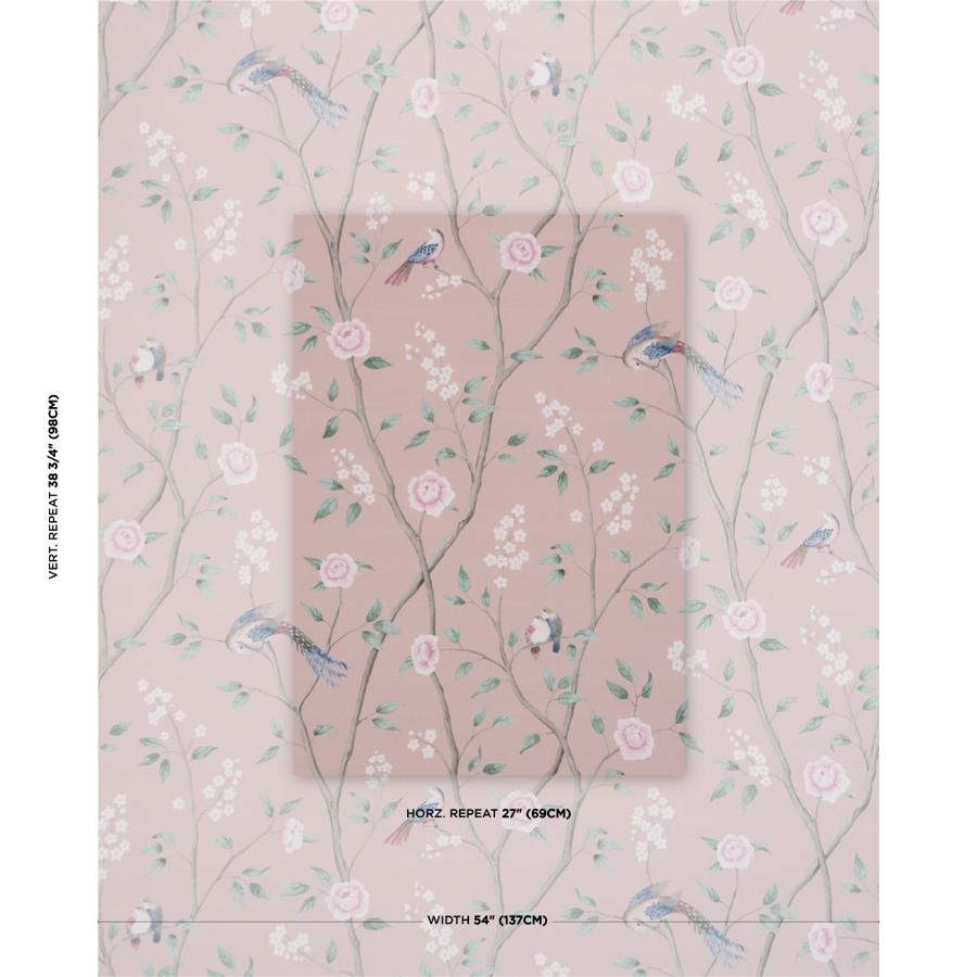 Purchase 183031 | Paradise Birds, Blush - Schumacher Fabric
