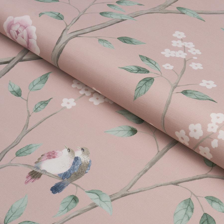 Purchase 183031 | Paradise Birds, Blush - Schumacher Fabric