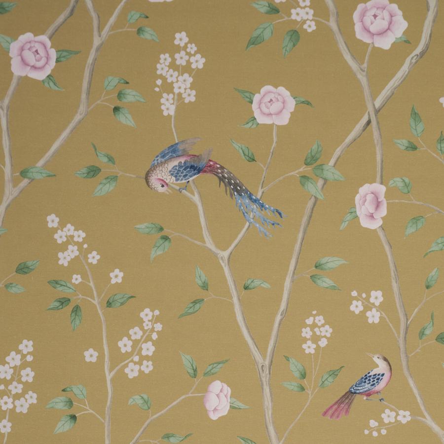 Purchase 183032 | Paradise Birds, Gold - Schumacher Fabric