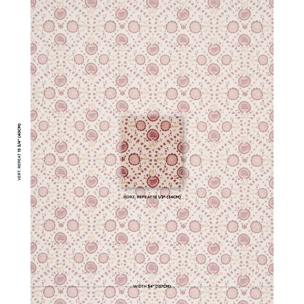 Purchase 183051 | Athena Hand-Screen Print, Ruby - Schumacher Fabric