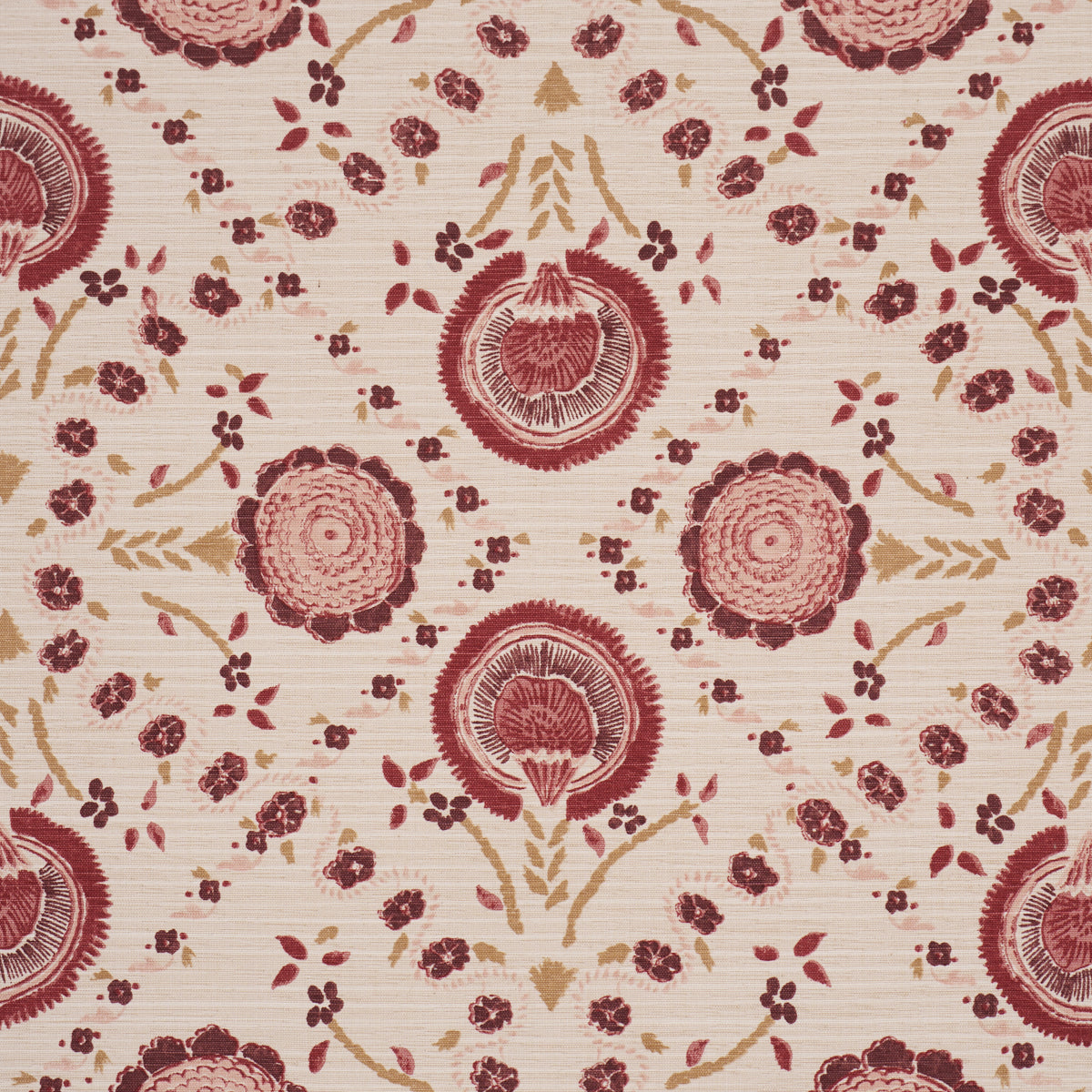 Purchase 183051 | Athena Hand-Screen Print, Ruby - Schumacher Fabric