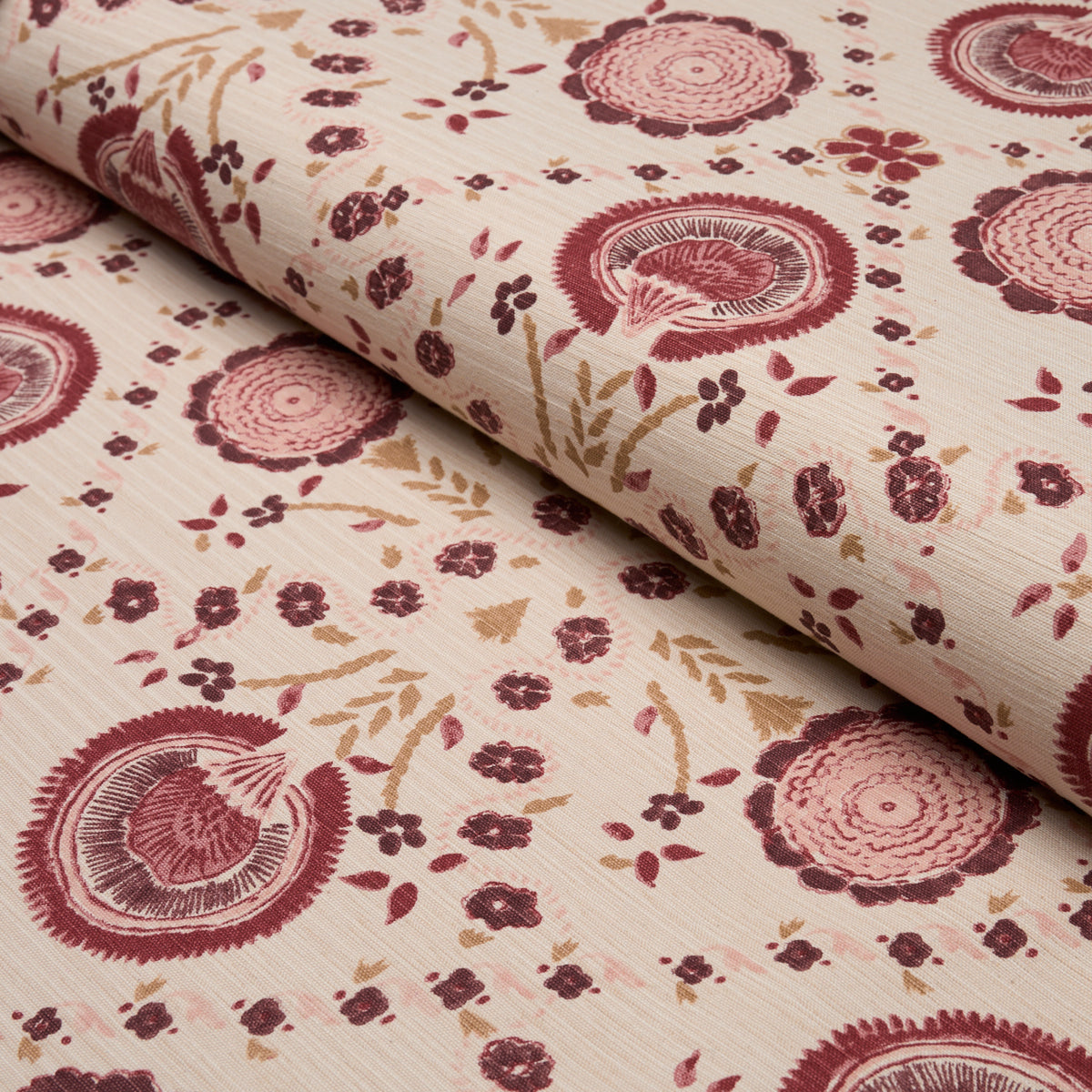 Purchase 183051 | Athena Hand-Screen Print, Ruby - Schumacher Fabric