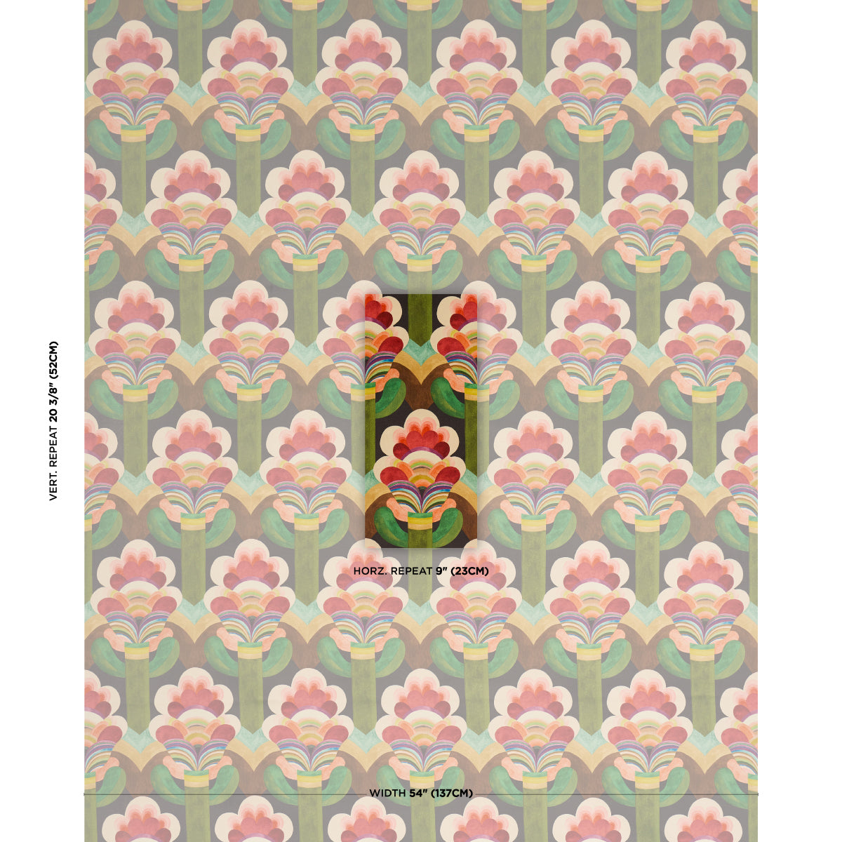 Purchase 183080 | Fleur Indienne Velvet, Cinnabar - Schumacher Fabric