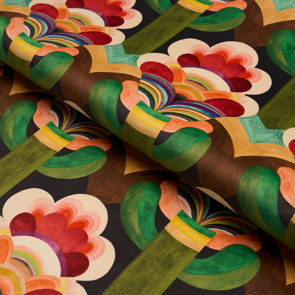Purchase 183080 | Fleur Indienne Velvet, Cinnabar - Schumacher Fabric