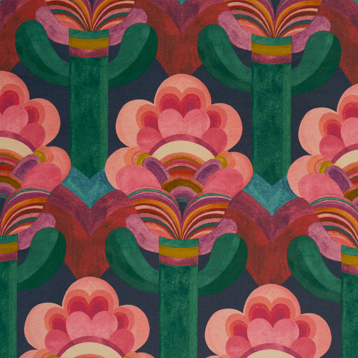 Purchase 183081 | Fleur Indienne Velvet, Rose - Schumacher Fabric