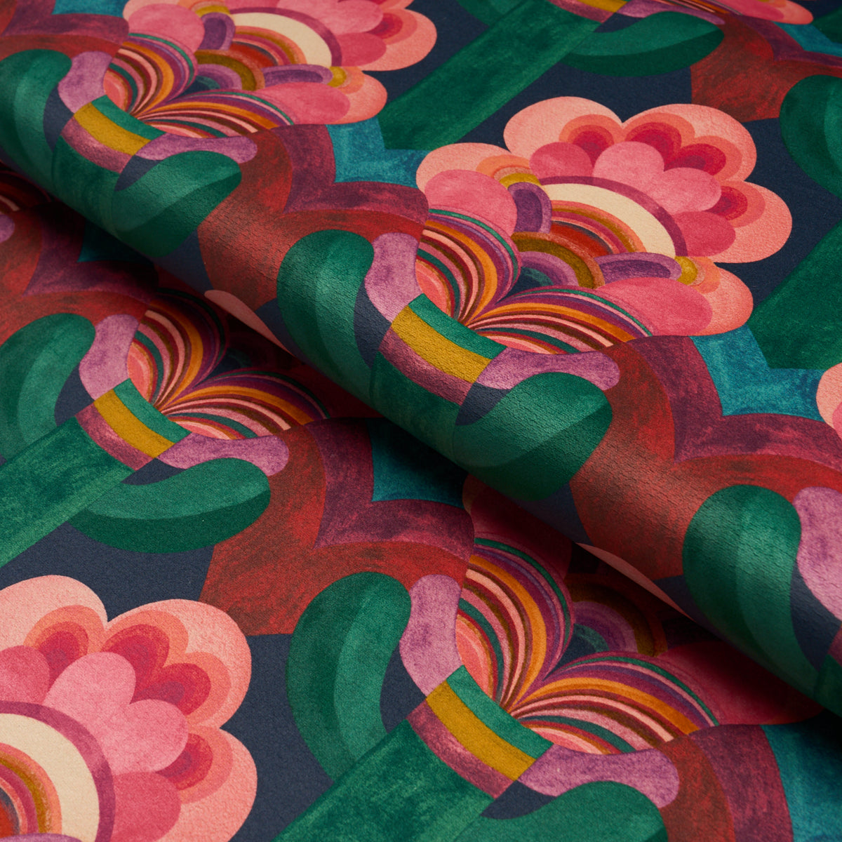 Purchase 183081 | Fleur Indienne Velvet, Rose - Schumacher Fabric