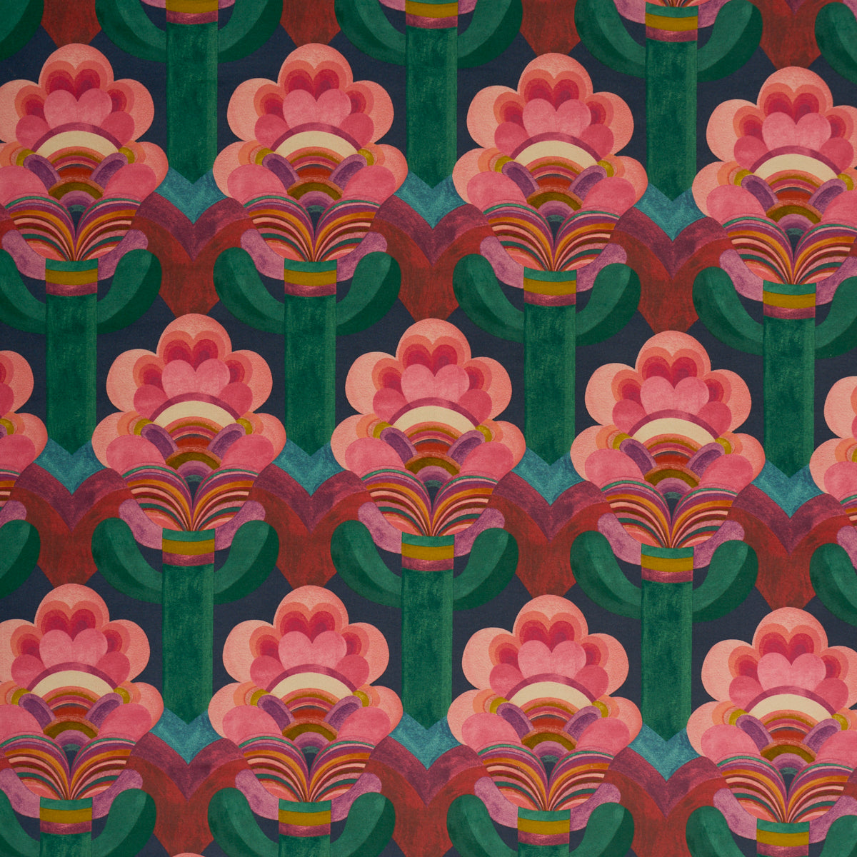 Purchase 183081 | Fleur Indienne Velvet, Rose - Schumacher Fabric