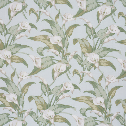 Purchase 183121 | Arum Lilies, Aqua - Schumacher Fabric