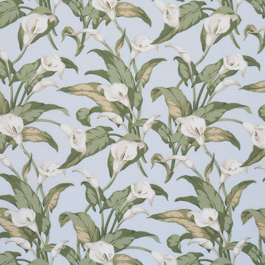 Purchase 183123 | Arum Lilies, Sky - Schumacher Fabric